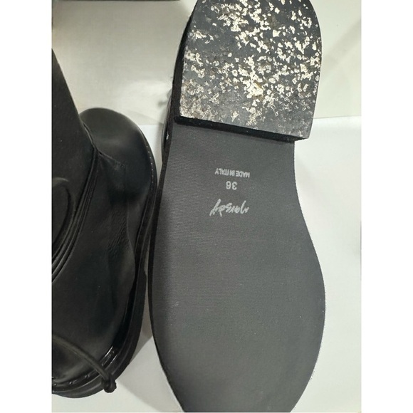 MARSELL PARRUCCA NABUCK SUEDE LEATHER ZIPPED COMBAT BOOTS BOOTIES BLACK SIZE 6 - Picture 11 of 14